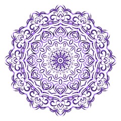 Beautiful round flower mandala. Vector illustration. Abstract