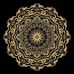 Mandala on a white background. Beautiful oriental, asian motives. Flower vector