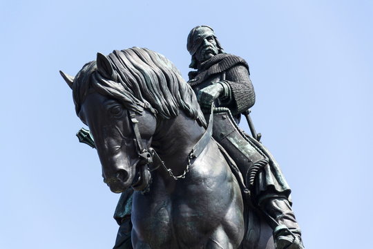 Jan Zizka equestrian statue, National memorial Vitkov, Prague, Czech Republic