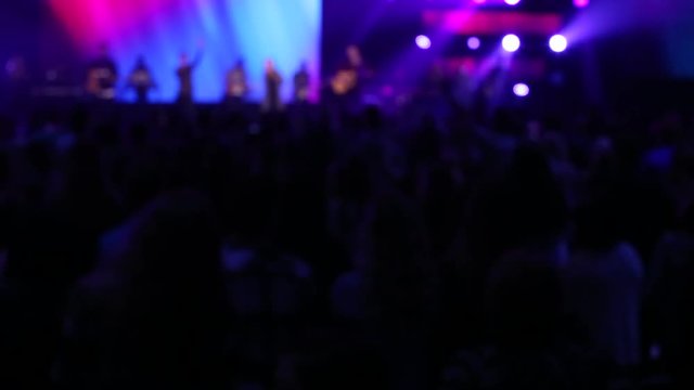 Blurry Background , Worship Christian Rock Concert, Portland USA