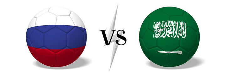 Obraz premium Soccer championship - Russia vs Saudi Arabia