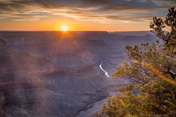 Grand Canyon Sunset with river