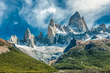 Foto op Plexiglas Cerro Chaltén Fitz Roy-berg, El Chalten, Patagonië, Argentinië