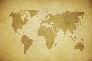 Grunge-Karte der Welt.