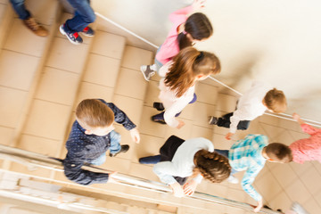 Pupils going on break