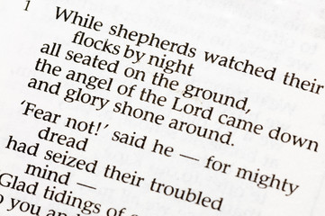 Christmas carol  - "While Shepherds Watched Their Flocks By Night"