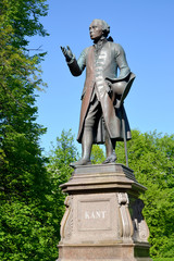 Monument to the philosopher Immanuel Kant against the background of the sky. Kaliningrad - 208972765