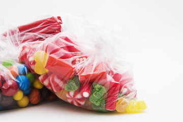 sweets and candies isolated in white background