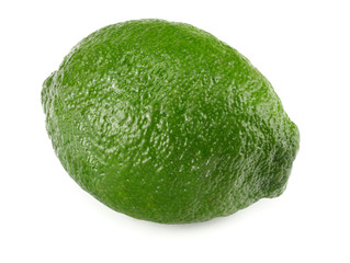 healthy food. one lime isolated on white background