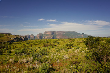 Obraz premium Blyde River Canyon panorama from God's window viewpoint. Mpumalanga region landscape, South Africa