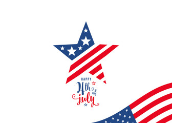 Fourth of July. 4th of July celebration holiday banner