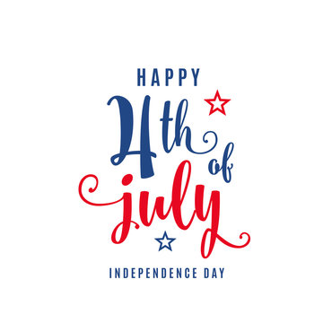 4th of July celebration holiday banner. USA Independence Day poster for greeting, sale concept design