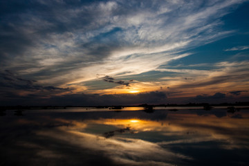 Florida wetlands at sunset