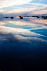 Florida wetlands at sunset