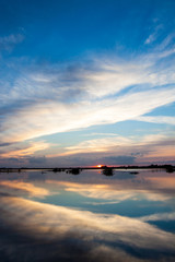 Florida wetlands at sunset