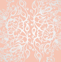 Vintage Floral Background Pattern - Vector Illustration