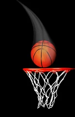 Fotobehang Basketball Flying in the Air. © W.Scott McGill