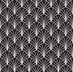 Fototapeta na wymiar Abstract Art Deco Seamless Background. Geometric Fish Scale Pattern.