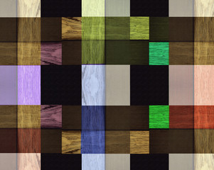 Abstract colorful squares on canvas background