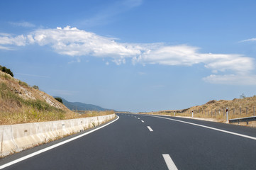 Empty highway road traffic street jurney for summer vacation