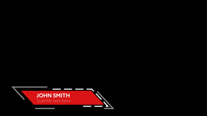 Red Angled Lower Third