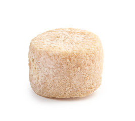 Crottin cheese isolated on white background