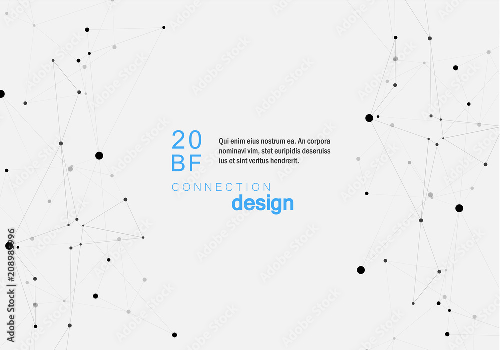 Aufkleber Connection structure and network abstract background