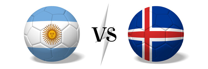 Soccer championship - Argentina vs Iceland