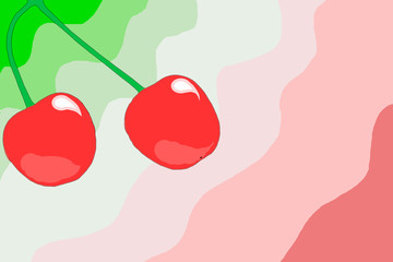 An illustration of cherries 