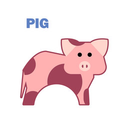 Farm animal pig isolated