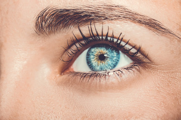 A beautiful insightful look eye. Close up shot.