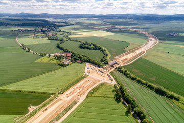 New road construction site