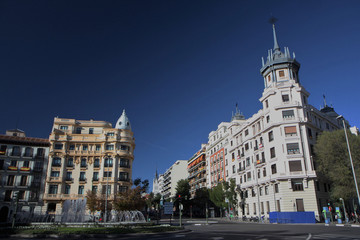 Obraz premium Madrid, la couronne de la place Sannta Barbara