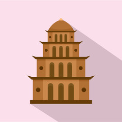 Temple icon. Flat illustration of temple vector icon for web design