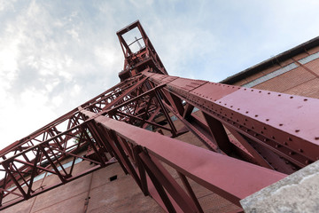 Fototapeta na wymiar historic mining tower gelsenkirchen germany