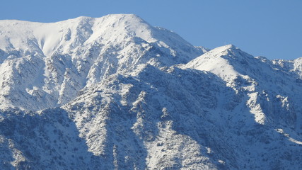 Landscape of mountains and snow 