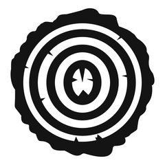 Tree rings icon. Simple illustration of tree rings vector icon for web design isolated on white background