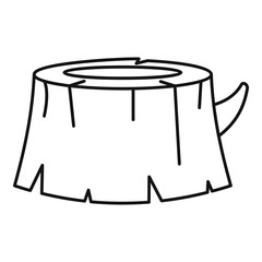 Old tree stump icon. Outline illustration of old tree stump vector icon for web design isolated on white background