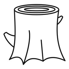 Fresh tree stump icon. Outline illustration of fresh tree stump vector icon for web design isolated on white background