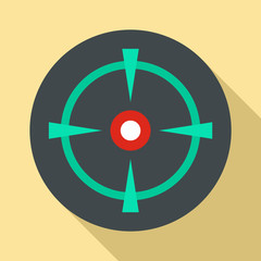 Old gun aim icon. Flat illustration of old gun aim vector icon for web design