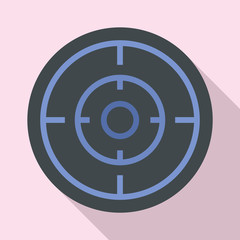 Sniper scope icon. Flat illustration of sniper scope vector icon for web design