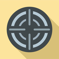 Military aim target icon. Flat illustration of military aim target vector icon for web design