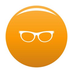 Farsighted eyeglasses icon. Simple illustration of farsighted eyeglasses vector icon for any design orange