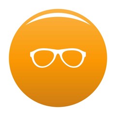 Myopic glasses icon. Simple illustration of myopic glasses vector icon for any design orange