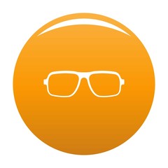 Accessory eyeglasses icon. Simple illustration of accessory eyeglasses vector icon for any design orange