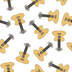 Fototapeta premium Guitar seamless pattern