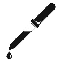Pipette blood icon. Simple illustration of pipette blood vector icon for web design isolated on white background