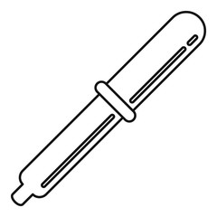 Chemical pipette icon. Outline illustration of chemical pipette vector icon for web design isolated on white background