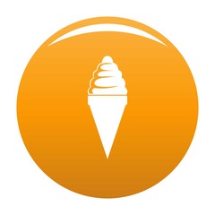 Ice cream icon. Simple illustration of ice cream vector icon for any design orange