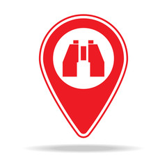 natural feature map pin icon. Element of warning navigation pin icon for mobile concept and web apps. Detailed natural feature map pin icon can be used for web and mobile